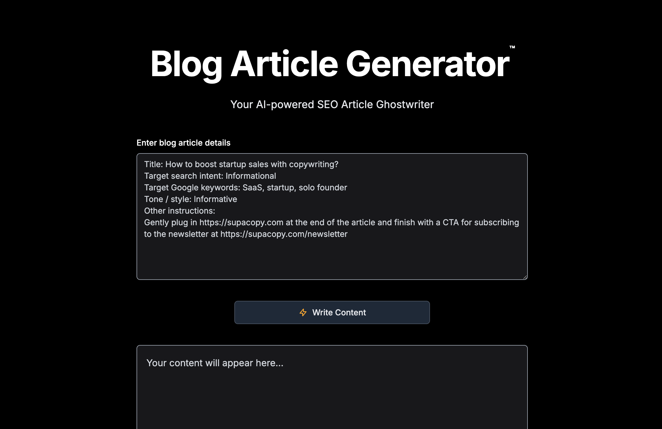 Supacopy screenshot